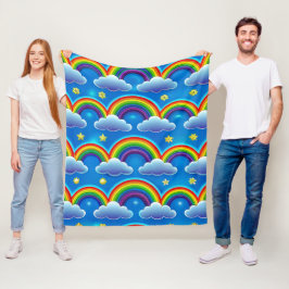 Rainbow of Hope - Cosy Baby Blanket Fleecedecke