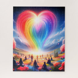 Rainbow of Love All Over the World 16x20 500 Piece
