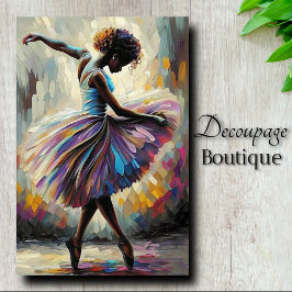 Rainbow Oil Ballerina Art Decoul Seidenpapier