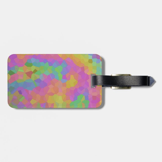 Rainbow Oil Mosaics Gepäckanhänger (Rückseite horizontal)