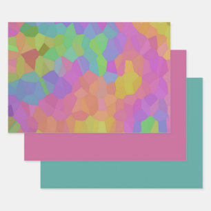 Rainbow Oil Mosaics Geschenkpapier Set