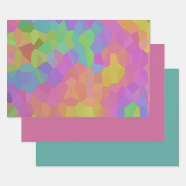 Rainbow Oil Mosaics Geschenkpapier Set (Set)