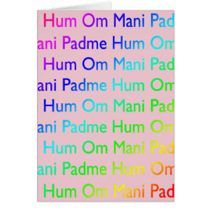 Rainbow Om Mani Padme Hum (auf Rosa)