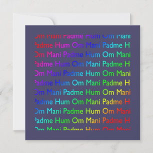 Rainbow Om Mani Padme Hum zur Lila Einladung