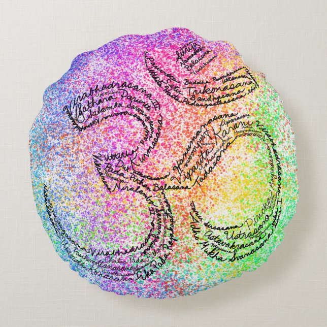 Rainbow Om Meditation Kissen Kissen Kissen Kissen (Rückseite)