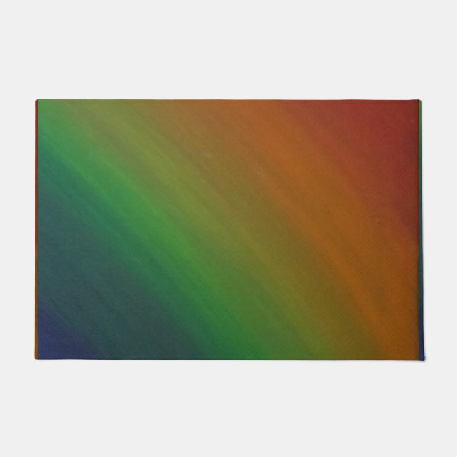 Rainbow Ombre | Abstrakte farbenfrohe Flagge Fußmatte (Vorderseite)