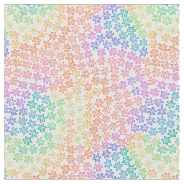 Rainbow Ombre Blume Muster Stoff (Nahaufnahme)