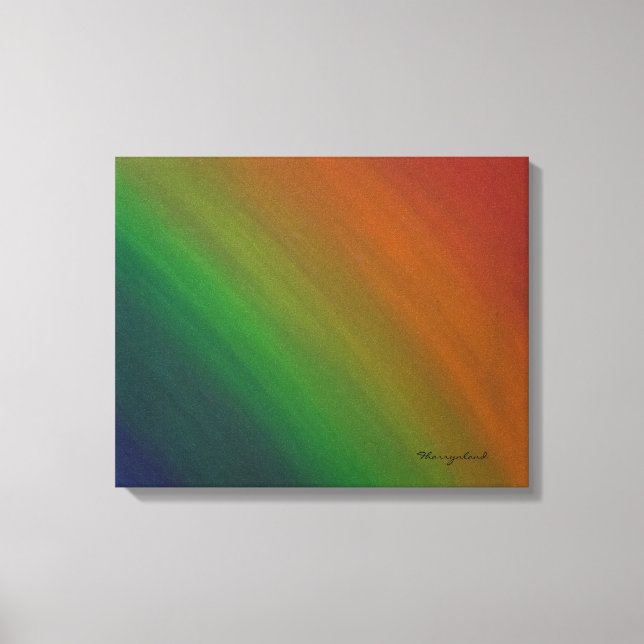 Rainbow Ombre | Farbige Gay Pride-Flagge Abstrakt Leinwanddruck (Vorderseite)