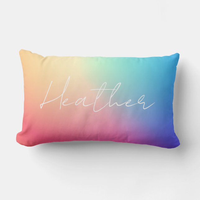 Rainbow Ombre Gradient Lendenkissen (Vorderseite)