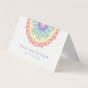 Rainbow Ombre Mandala Ladys Pride Hair Stylist Visitenkarten