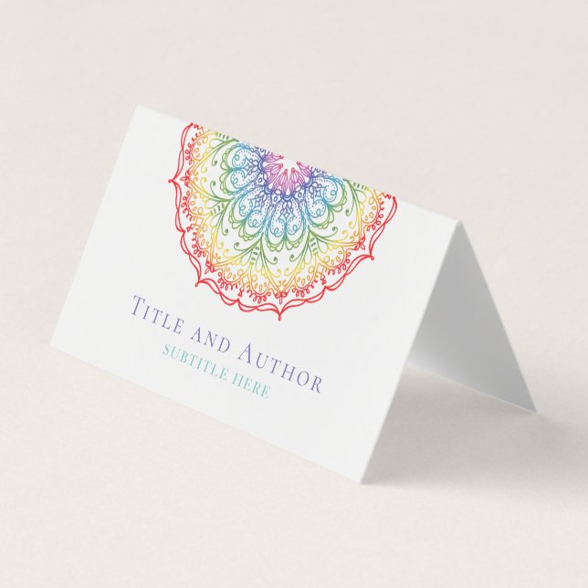 Rainbow Ombre Mandala Ladys Pride Hair Stylist Visitenkarten (Vorderseite)