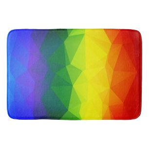 Rainbow Ombre Polygon Badematte