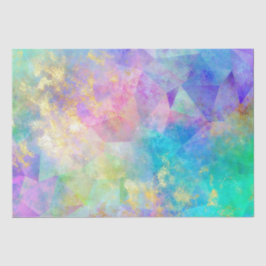 Rainbow Ombre und Gold Fire Opal Muster Seidenpapier