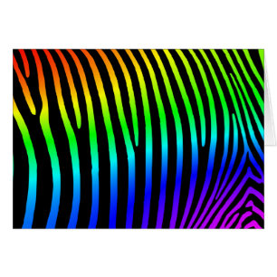 Rainbow Ombre Zebra Stripes