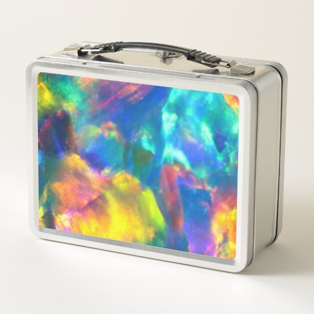 Rainbow Opal - Metalldose Metall Brotdose (Rückseite)