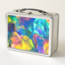 Rainbow Opal - Metalldose Metall Brotdose