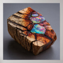 Rainbow Opalized Wood - versteinertes Wald Gem