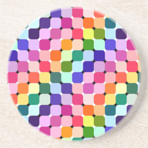 Rainbow Optical Illusion Bright Pillow Funky Getränkeuntersetzer