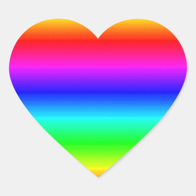 Rainbow-Optische Illusion Herz-Aufkleber (Vorderseite)