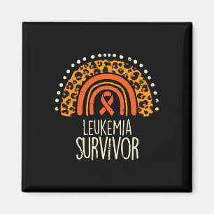 Rainbow Orange Ribbon Survivor Leukämie Bewusstsei Magnet