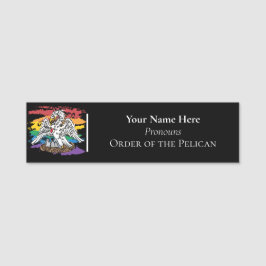 Rainbow Order of the Pelican Name Tag Namensschild