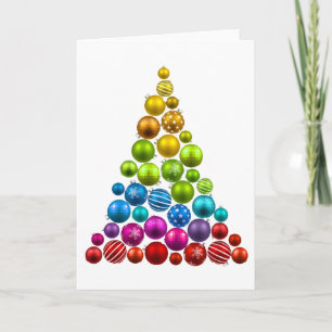 Rainbow Ornament Weihnachtsbaum Feiertagskarte