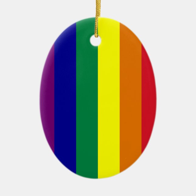 Rainbow Oval Ornament (Vorne)