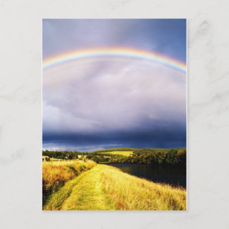 Rainbow Over River Dee Postkarte