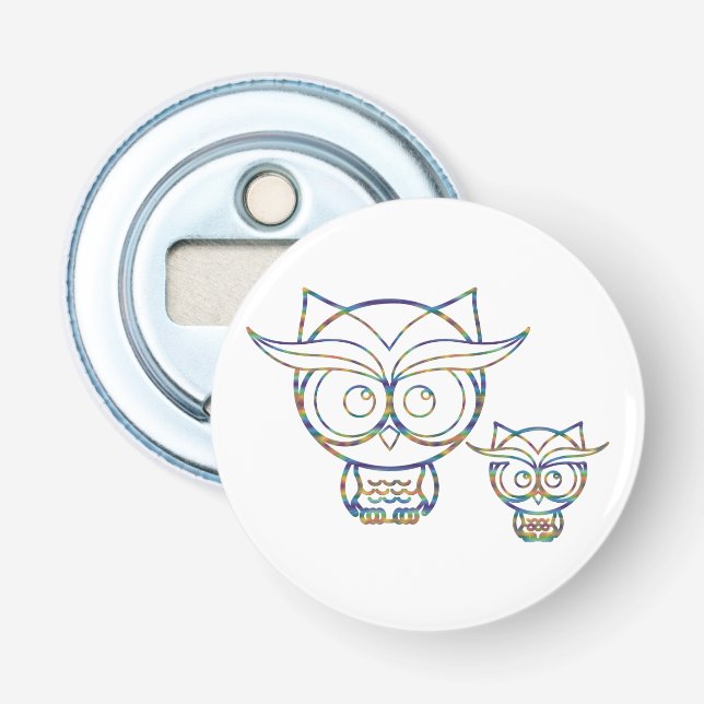 Rainbow Owls Flaschenöffner (Vorderseite)