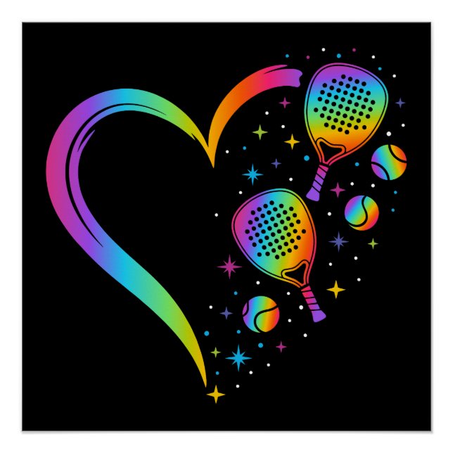 Rainbow Padel Poster (Vorderseite)