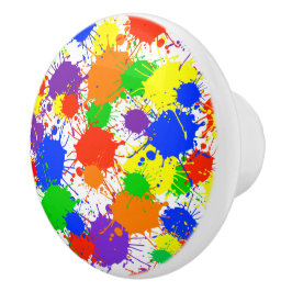 Rainbow Paint Splash Drawer Pull Keramik Knobs Keramikknauf