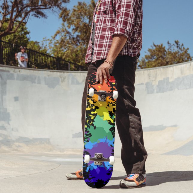 RAINBOW PAINT SPLASH GRAFFITTI SKATEBOARD (Außenbereich 2)