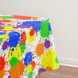 Rainbow Paint Splash Party Tablette Tischdecke
