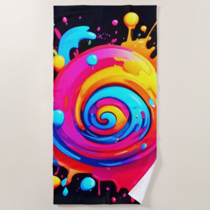 Rainbow Paint Splash Strandtuch