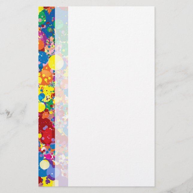 Rainbow Paint Spritzer Briefpapier (Vorderseite)