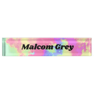 Rainbow Paint Spritzer Namensplakette