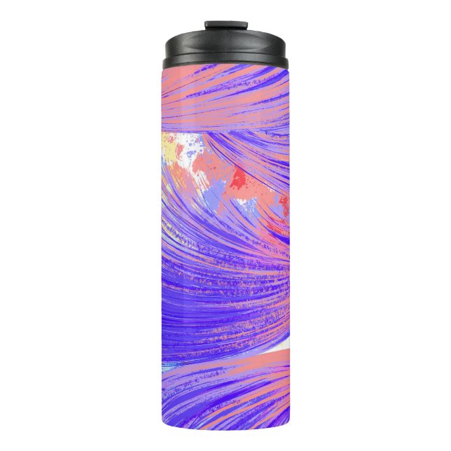 Rainbow Paint Spritzer Phoenix Feathers Thermosbecher (Vorderseite)