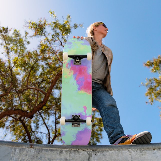 Rainbow Paint Spritzer Skateboard (Außen 1)