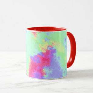 Rainbow Paint Spritzer Tasse