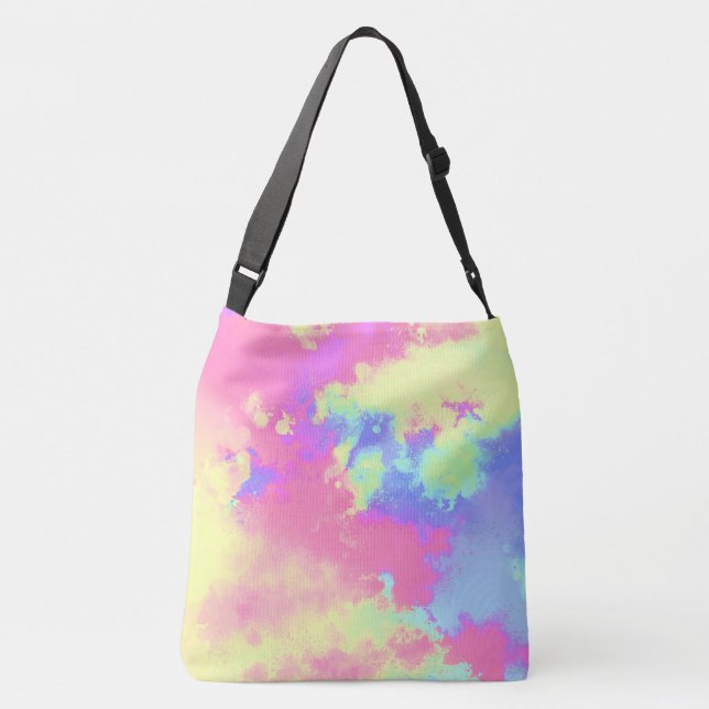 Rainbow Paint Spritzer Tragetaschen Mit Langen Trägern (Rückseite)