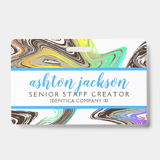 rainbow paint strokies COMPANY ID BADGE (Avant)
