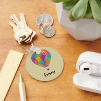Rainbow Painted Hot Air Balloons Personalisiert
