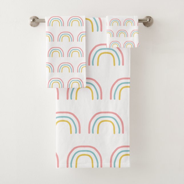 Rainbow Painting Pattern Handtuch Set (Insitu)