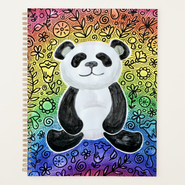Rainbow Panda Planner Planer (Vorderseite)