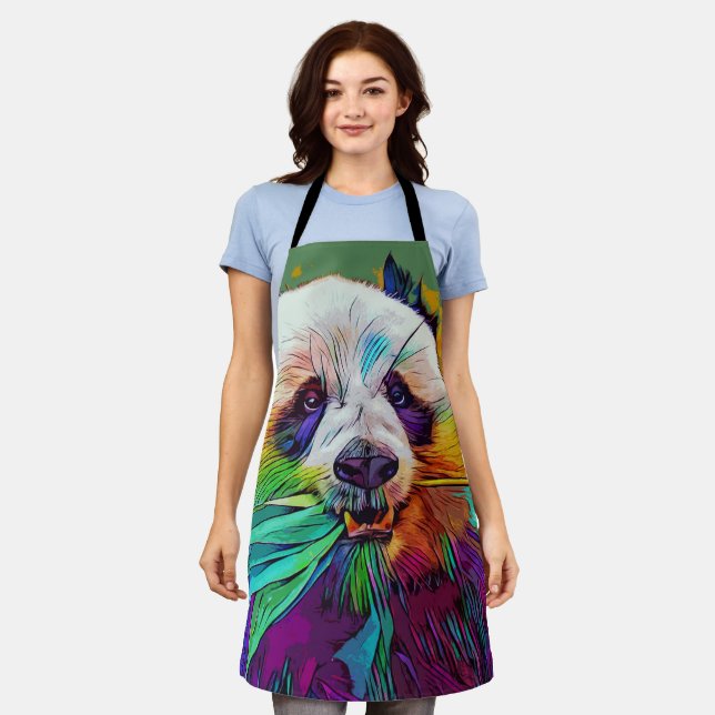 Rainbow-Panda-Schürze Schürze (Getragen)