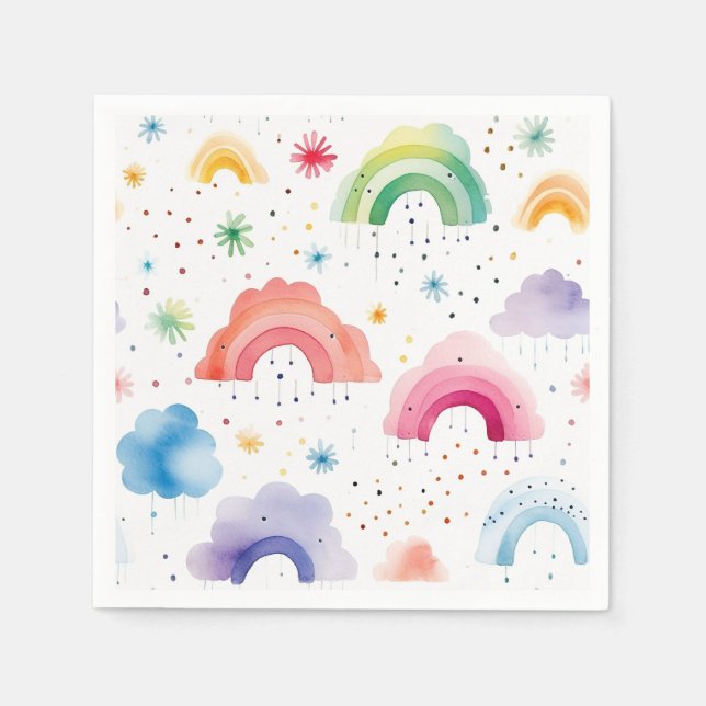 Rainbow Paper Serviette (Vorderseite)