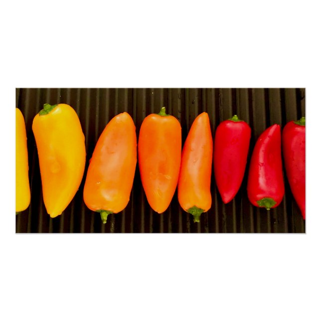 Rainbow-Paprikaschoten Poster (Vorderseite)