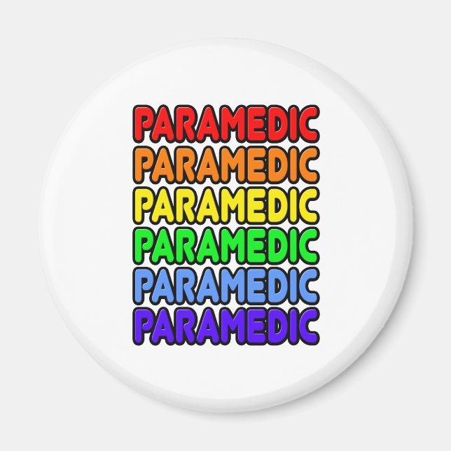 Rainbow Paramedic Magnet (Vorne)