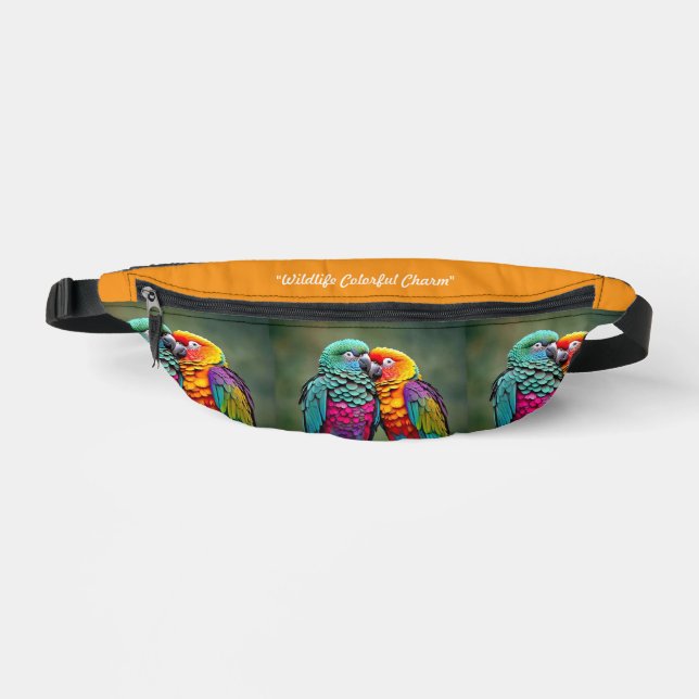 "Rainbow Parrot Bliss" Bauchtasche (Vorderseite)