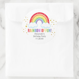 Rainbow Party Runder Aufkleber